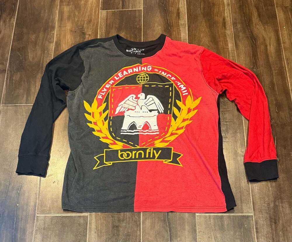 Born Fly 'Flyer Learning Since MMII' Colorblock Long Sleeve Graphic Tee
